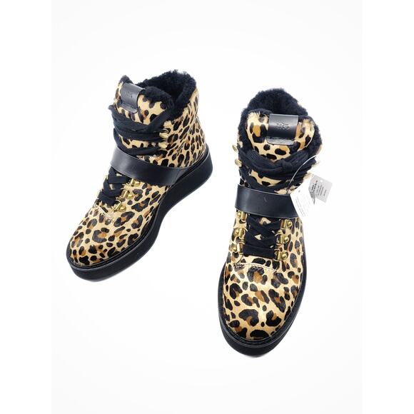 Coach Urban Leopard Hiker Combat Boots - New Size 6.5 - Picture 12 of 12